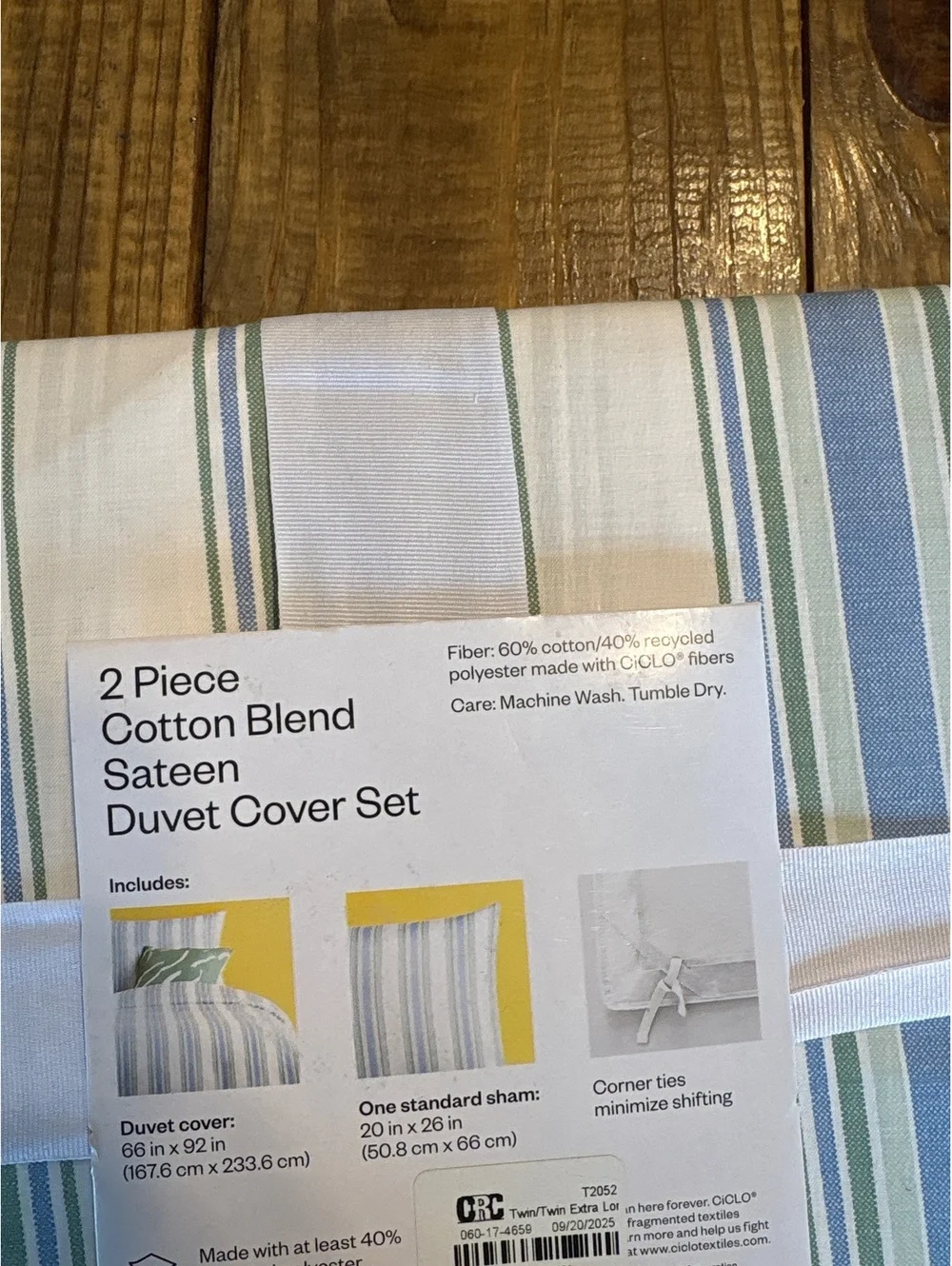 New room essentials 2 Piece Cotton Blend Sateen Duvet Cover Set Twin Bed